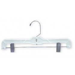Wholesale 12 Pack 14 inch Clear Plastic Skirt Hangers with Adjustable Clips  Manufacturer and Supplier