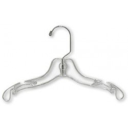 Clear Plastic Kids Top Hanger, Flat Hangers with Notches and Chrome Swivel  Hook, 3 Sizes - On Sale - Bed Bath & Beyond - 17806618