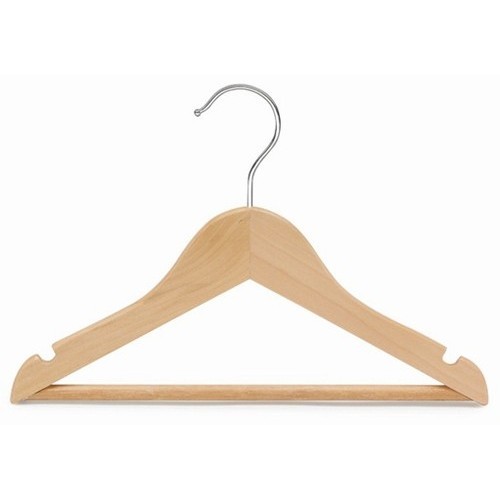 Junior Size Walnut Wooden Top Hanger, 14 Length x 7/16 Thick