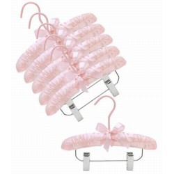 Adjustable Baby Clothes Hanger (for Baby Room) + 4pcs Stackable Baby Hangers  (for Newborns And Infants Wardrobe) + Boy & Girl Bottom Hangers (in Pink)