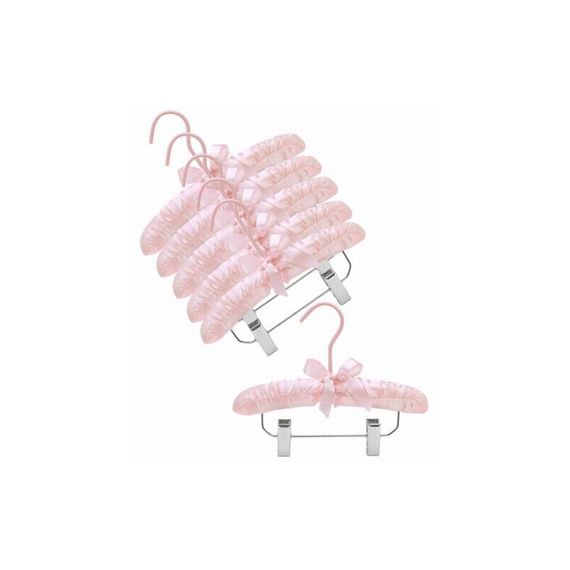HOME-IT 12 PACK BABY HANGERS WITH CLIPS PINK BABY CLOTHES HANGERS