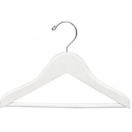 Contoured Wooden Clothes Hangers: White Wood Top Garment Hangers of Curved  Shape with Bar for Adult Coats/Suits/Shirts Display - China Wood Hangers  and Clothes Hangers price